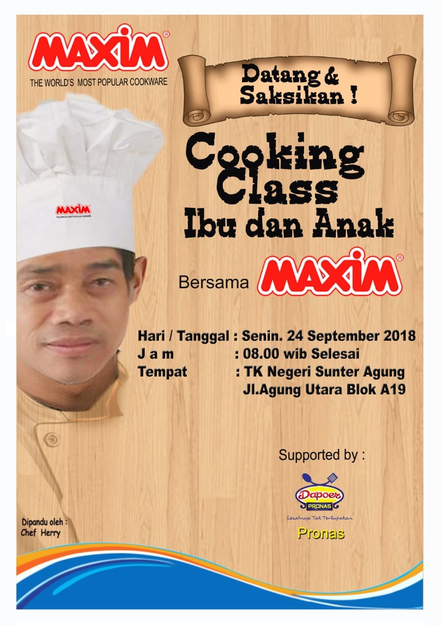 Cooking Class Ibu & Anak bersama Maxim
