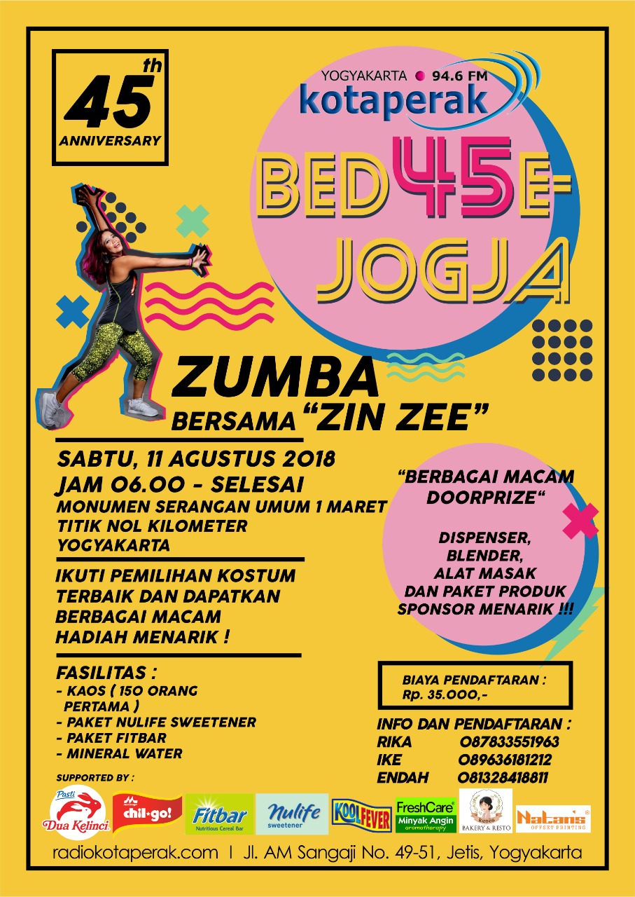 Bed 45 e - Jogja Zumba Bersama Zin Zee